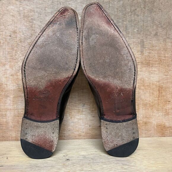 Finsbury Montana Men's 11.5 Shoes Black Leather Gamme Latina Blake Welted Oxford - Picture 7 of 13